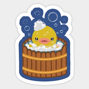 Duck bubble bath time Sticker